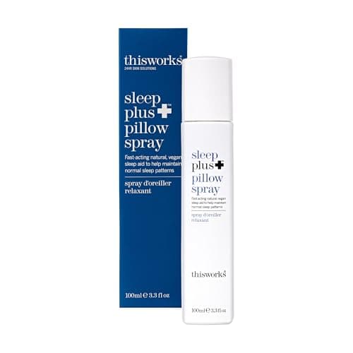 Image of This Works Sleep Plus+ Pillow Spray: Fast-Acting Natural Rest Aid with with Essential Oils of Lavender, Vetivert and Camomile, 100ml