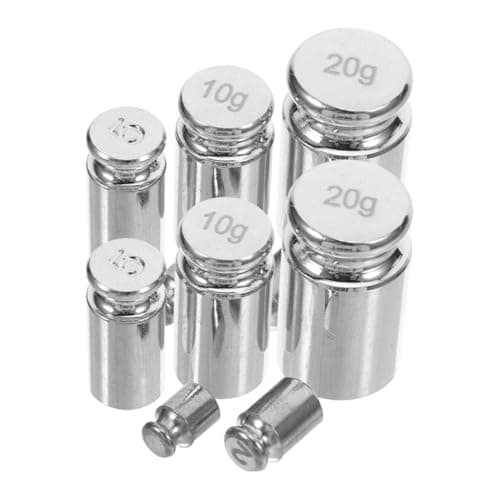 Image of UKCOCO Weight 5g and Error 20g with Multiple Weight Options 10pcs Steel Scale Calibration Set 1g 2g 10g for Digital Scale Calibration in Laboratories
