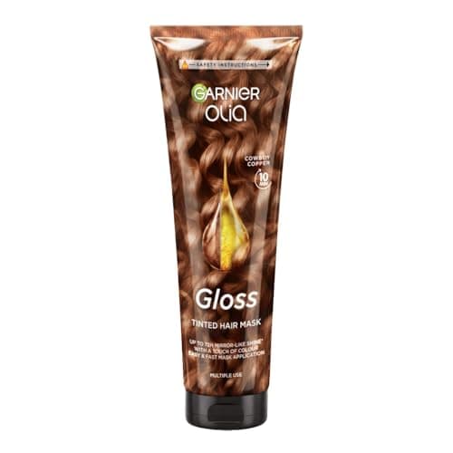 Image of Garnier Olia Gloss - 10 Min Tinted Hair Mask – Cowboy Copper –Up to 72h Mirror-Like Shine* With A Touch Of Colour For Up To 6 Washes** - Corrects Up To 1 Year Of Damage***