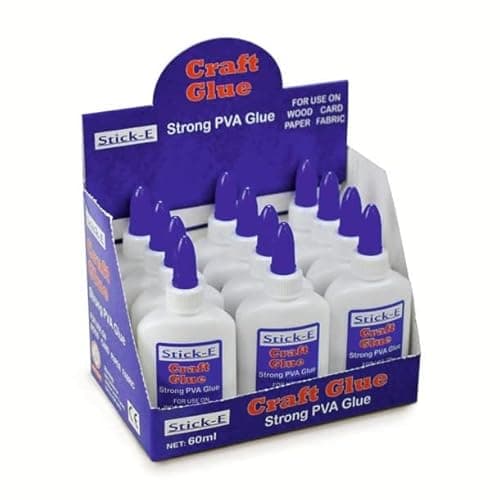 Image of Stick-E PVA White Glue 60ml Bottle, Box of 12