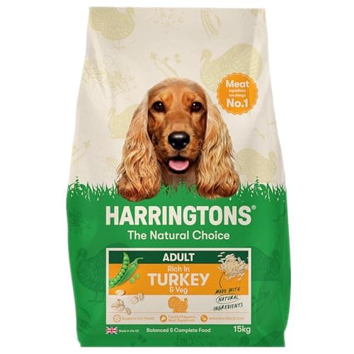 Image of Harringtons Complete Dry Adult Dog Food Turkey & Veg 15kg - Made with all Natural Ingredients, Packaging May Vary