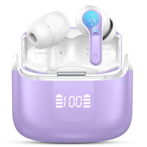 Image of Ordtop Bluetooth 5.4 Earbuds, 3D-Stereo Wireless Headphones, 50+Hrs Deep Bass in Ear Buds, 4 ENC Noise Cancelling Mic Bluetooth Earphones, USB-C IP-X7 Waterproof Headset Sport Gym for Android iOS