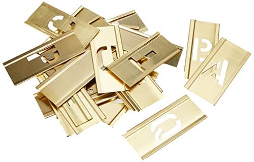 Image of Stencils Set of Pp Brass Locking Stencils - Letters 1in
