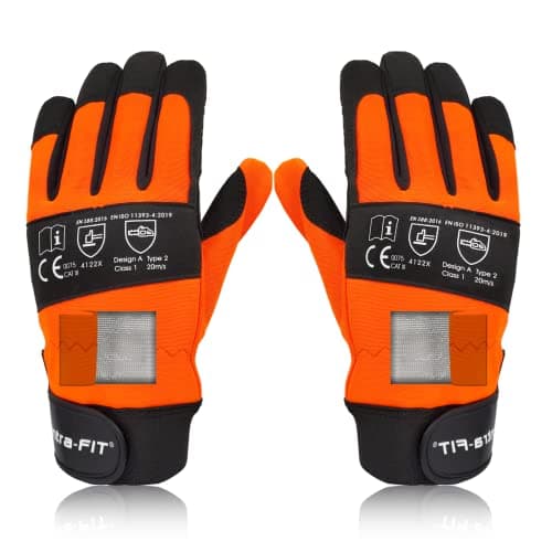 Image of Intra-FIT Chainsaw Gloves Saw Protectionon on Both Hands, CLASS 1, Latest Standard EN ISO 11393-4, EN 388: 4122X Cut-resistance Gloves