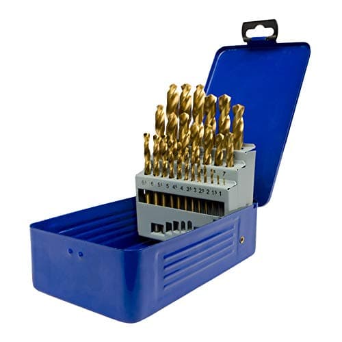 Image of UK Drills HSS Titanium Coated Drill Bit Set 25 Pieces Jobber 1.0mm to 13.0mm