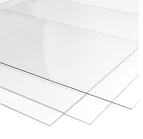 Image of RuudraScott 500mm x 500mm Clear Acrylic Perspex Plastic Sheet - 2mm, 3mm, 4mm, 5mm, 6mm Thicknesses (2mm Thick)