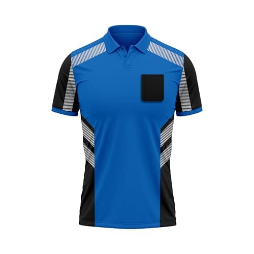 Image of TORO ACTIVA Men’s Hi-Vis Safety Polo Shirt – High Visibility Workwear Top with Reflective Tape Sizes S–2XL Black Blue