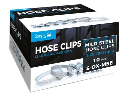 Image of Simply S-OX-MSE 10 Pack 18-25mm Mild Steel Hose Clip Jubilee Clip - Strong, Durable, Easy to Use