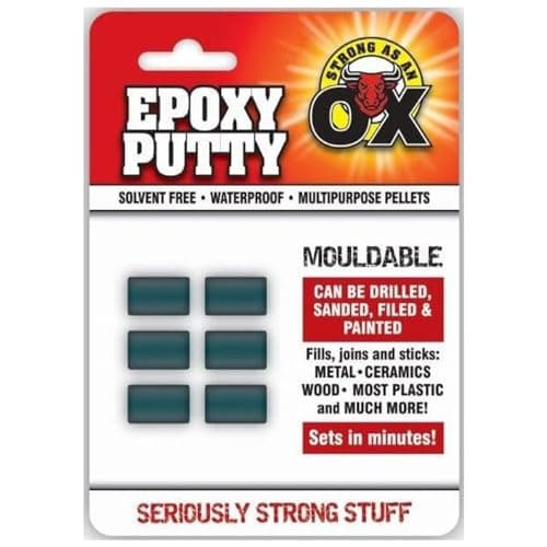 Image of Zopper Epoxy Putty for Leak Repair Waterproof Multipurpose Mouldable Hard and Fast Fills for Quick Fixes Solvent Wood, Metal, Ceramic, Plastic Sets Steel Hard in 10 Minutes (Set of 6)