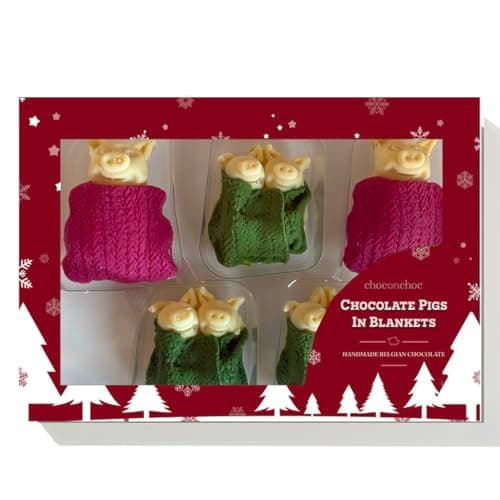 Image of Choc on Choc Chocolate Pigs in Blankets | Handmade Belgian Chocolate - 160g - Premium British Confectionery | Fun Novelty Treats for Christmas | Great Stocking Filler