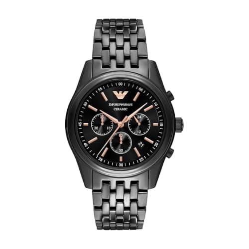 Image of Emporio Armani Men's 43MM Black Ceramic Watch, AR70015