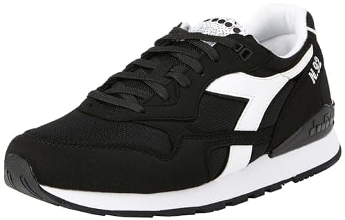 Image of Diadora No.92 Unisex Adult Trainers Black/Black/White, 45 EU, Black White, 10.5 UK