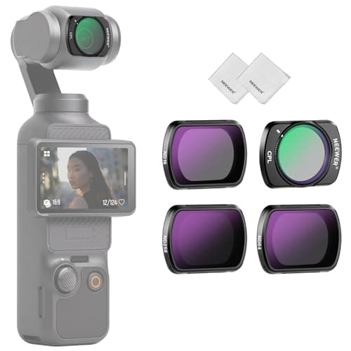 Image of NEEWER CPL ND Filter Kit Compatible with DJI Osmo Pocket 4 & Pocket 3 Creator Combo Accessories, Multicoated HD Magnetic Circular Polarizing ND16 ND64 ND256 Filter Set with 2X Cleaning Cloth