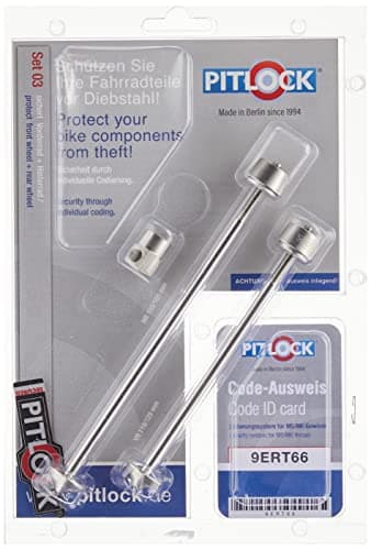 Image of Pitlock Set 03 Front and Rear Wheel Locking Skewers: High-Security Anti-Theft Bicycle Lock System, Precision Stainless Steel Construction, Tamper-Proof Design for Ultimate Bike Protection