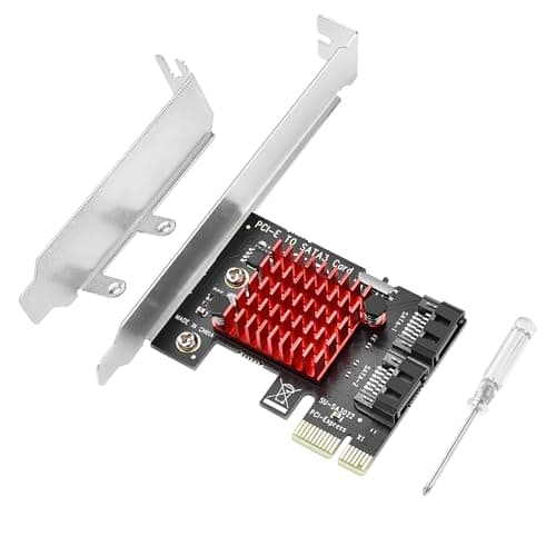 Image of ELUTENG PCI-E to SATA Adapter 4 Port PCIe Expansion Card 6Gbps SATA 3.0 Controller PCI Express Controller Card with Low Profile Bracket for Windows/Linux (2 port)