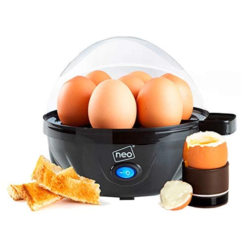 Image of Neo 3 in 1 Durable Kitchen Electric Egg Cooker, Boiler, Poacher Poached Boiled & Omelette Maker Machine Steamer with Timer (Clear Egg)