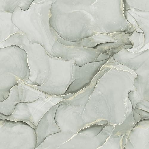 Image of Muriva Elysian Marble Effect Pattern Subtle Neutral Colours Wallpaper for Living Room, Bedroom, Hallway – Decorative Luxury Wallpaper – Green/Gold 212513