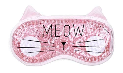 Image of LEGAMI Gel Eye Mask, MEOW - CHILL OUT, Lightweight, Pull On, Solid, 1 count (Pack of 1), for Sleep and Relaxation