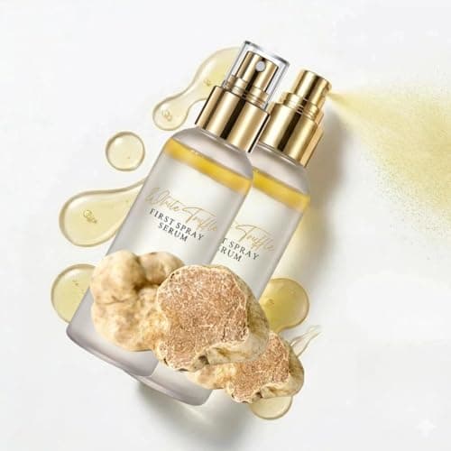 Image of Italian White Truffle First Spray Serum, Glow & Moisturizing Face Mist for Dry and Sensitive Skin, Deep Hydrating Skin Firmness, Facial Setting Spray for Makeup, Vegan Korean Skincare, 100mlx2