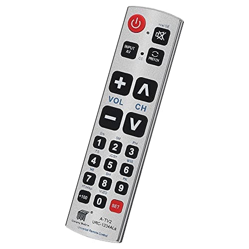 Image of Seniors Elderly Big Button Universal Remote Control UNOCAR for Extra Large Jumbo Giant Remote, Simple Easy Basic Control and LG Samsung Sony JVC Toshiba Sharp Panasonic Technika Hitachi Polaroid TVs