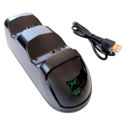 Image of PS4 Controller Dual Charging Dock Station with LED Indicator and USB Charging Cable Compatible/Replacemen for PlayStation 4 PS4/PS4 Slim/PS4 Pro Charger