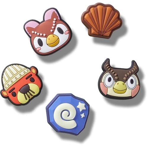Image of Crocs Unisex Jibbitz Charms, Animal Crossing Collector 5 Pack