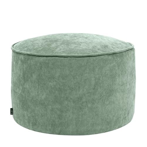 Image of icon Milano Chenille Bean Bag Pouffe, Sage Green, Large Pouffe Footstool with Filling Included, Footrest, Bedroom, Living Room, Living Room Furniture