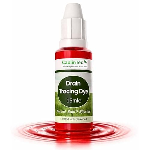Image of CaplinTec Drain Tracing Dye | Red Liquid Leak Detection Dye for Plumbing & Pipe Testing Diagnostics | Water Leak Detector Agent | Non-Toxic & Safe for All Drainage Systems (15ml)