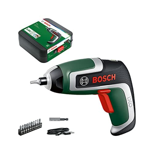 Image of Bosch Compact Cordless Screwdriver IXO (7th Generation; 3.6V; 2.0Ah; 5.5Nm; with Micro-USB Cable; Compatible with IXO-Collection Attachments; Screws up to 190 Screws; in Storage Box)