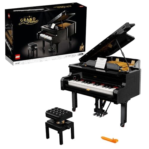Image of LEGO Ideas Grand Piano Building Set for Adults - Collectible DIY Home Décor Model Kit w/Motor and Power Functions - Creative Gift Idea for Music Lovers - 21323