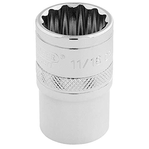 Image of Draper 33644 12 Point Socket, 1/2" Drive, 11/16" AF , Blue