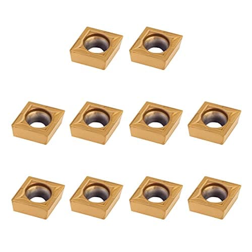 Image of Cocoarm 10pcs CNC Carbide Tips Inserts, Durable Carbide Blades for CCMT09t304 CCMT32.5 CNC Lathe Turning Tool, Precision Cutting for Steel and Stainless Steel