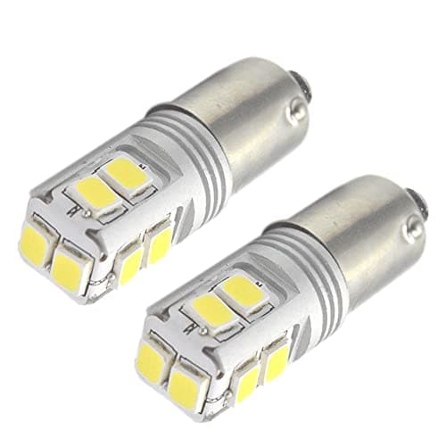 Image of Ruiandsion 2pcs BA9S LED Bulb Canbus 12-24V Super Bright 3030 10SMD Chipset 6000K White LED Bulb for Car Interior Side Door Courtesy Lights Map Lights,Non-polarity