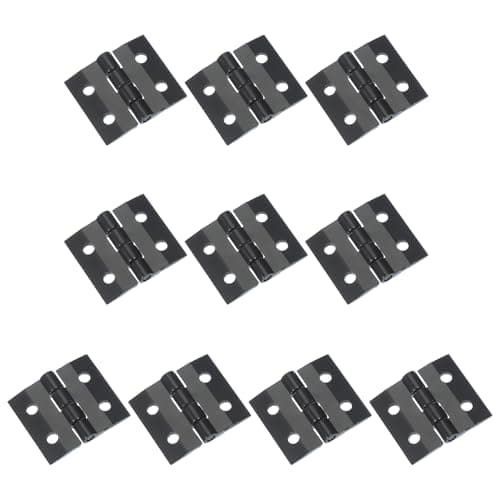 Image of sourcing map Small Acrylic Hinges Plastic Clear Hinge 35 x 30 mm Continuous Piano Folding Hinges with Hole for Aquarium Lid Crafts Display Stand Pack of 10 Black