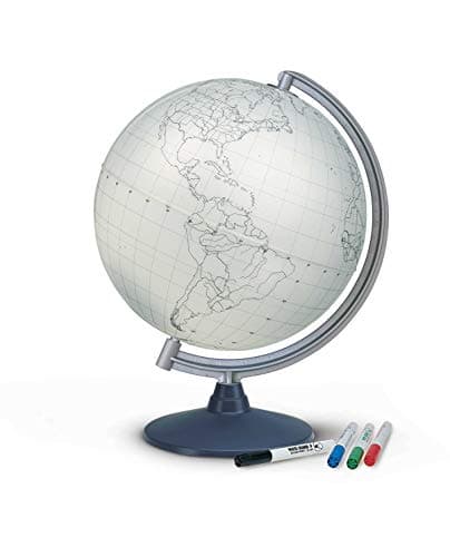 Image of Nova Rico Blank Educational Globe Supplied with 4 Coloured Fibre Tip Pens - 30 cm