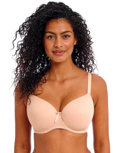Image of Freya Women's Fancies Underwired Balcony T-Shirt Bra Balconette, Opaque, Natural Beige, 36E