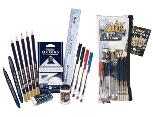 Image of Helix Oxford Complete Stationery Set in 13.5 inch Pencil Case