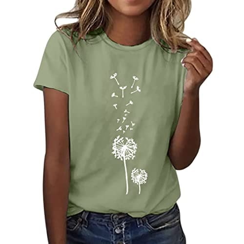 Image of NQyIOS Summer Tops for Women Women's T-Shirt Ladies Heart Print Cotton T Shirts Short Sleeve Crewneck Summer Tops Casual Classic Basic Tee Red and Black Tops for Women UK T-Shirts