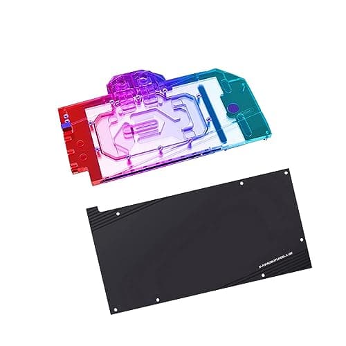 Image of Copper GPU Water Cooling Block GPU Waterblock Graphics Card Water Cooling Block for Asus Tuf Gaming GeForce RTX 4090 OG (5V ARGB RBW Aura Effect LED Lights GPU Block with Backplate)
