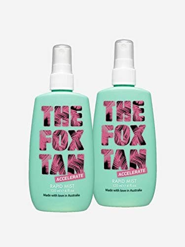 Image of The Fox Tan Rapid Tanning Mist, Natural Tanning Accelerator For Darker & Faster Tans, Creates Flawless Tan Skin, Vegan & Cruelty Free, 120ml (2 Products)