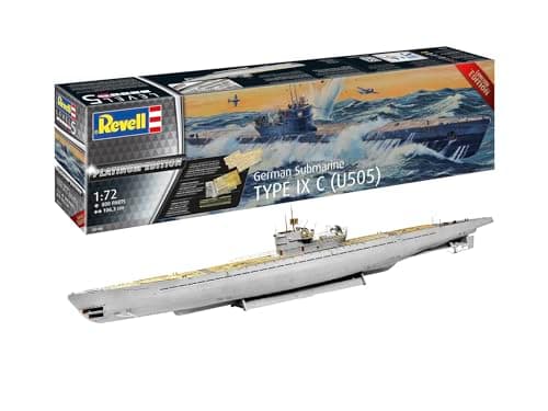 Image of Revell 05180 German Submarine Type IX C/40 Platinum Edition 1:72 Scale Unbuilt/Unpainted Plastic Model Kit