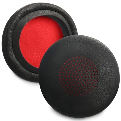 Image of Sodorous Voyager Focus UC B825 Ear Pads Cushions Replacement, Compatible with Plantronics Voyager Focus UC B825, Blackwire 5220, 5210, 7225, 2 USB-A, Memory Foam, Leather, Black