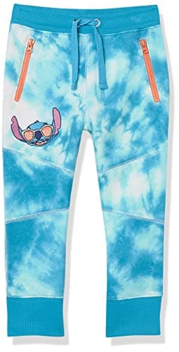 Image of Amazon Essentials Disney | Marvel | Star Wars Boys' Zip-Pocket Fleece Jogger Trousers (Previously Spotted Zebra), Stitch Beach, 3 Years