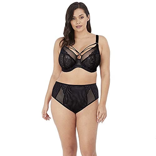Image of Elomi Women's Brianna Strappy Underwire Plunge Bra, Black, 40H US