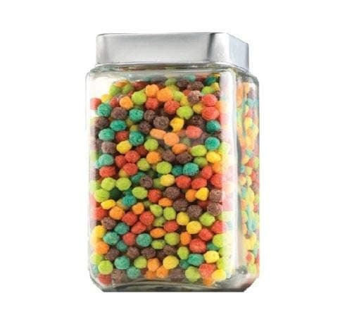 Image of Anchor Hocking 1.5 Litre. Stackable Glass Jar with Brushed Aluminum Lid by Chabrias Ltd