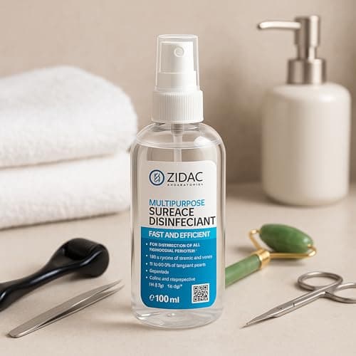 Image of ZIDAC Multipurpose Surface Disinfectant Spray – Professional-Grade Sterilizer for Derma Rollers, Derma Stamps & Beauty Tools – Kills 99.9% Bacteria & Fungi