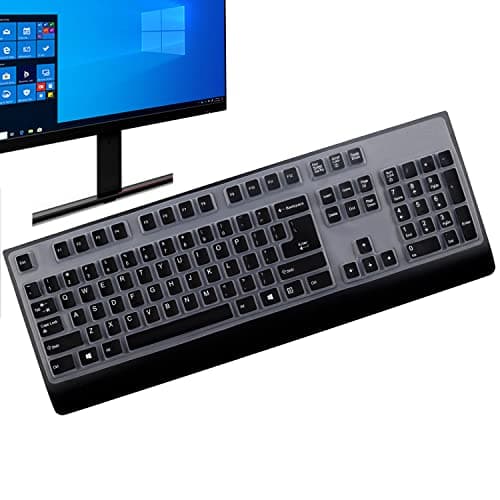 Image of Keyboard Cover for Lenovo IBM Preferred Pro USB Wired Keyboard 4X30M86879 4Y9400 SK-8825 73p5220 US 41A5289 54Y9400 KB1021 US Keyboard Skin-Black.(NOT for Other Wired Keyboard)…