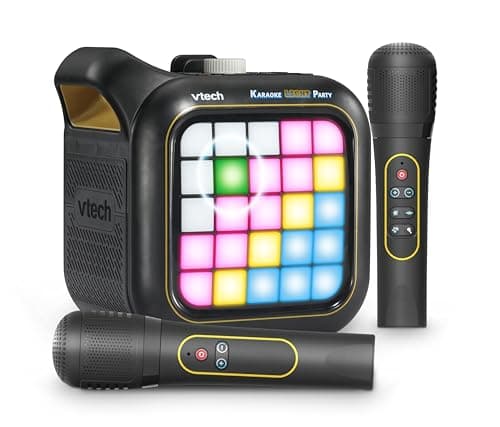 Image of VTech Karaoke Light Party, Karaoke Machine With 2 Wireless Microphones, Bluetooth Speaker, Light Show, Portable Karaoke Machine, With 8 Games, For Ages 14, 15, 16, 17+ Years, English Version