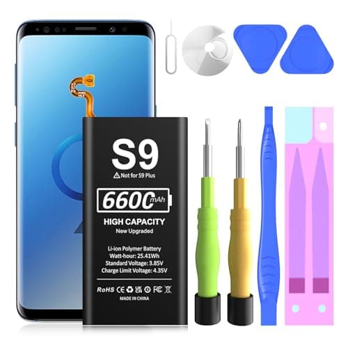 Image of Compatible with Samsung Galaxy S9 replacement batteries, high capacity, compatible with Samsung Galaxy S9 models (G9600, G960F, G960N, G960U, G960W), includes tool kit, EB-BG960ABE