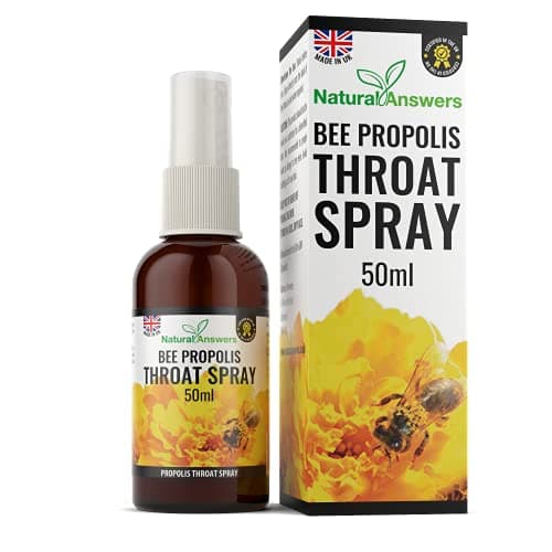 Image of Propolis Throat Spray 50ML, Immune Support & Sore Throat Relief, Natural Answers Bee Propolis Spray with Honey (1 Pack)